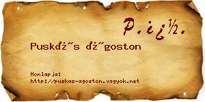 Puskás Ágoston névjegykártya